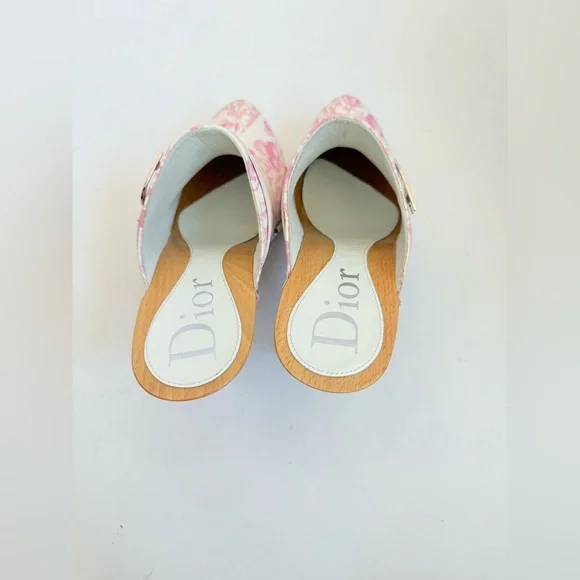 Dior Pink and White Mules - Picture 4 of 9